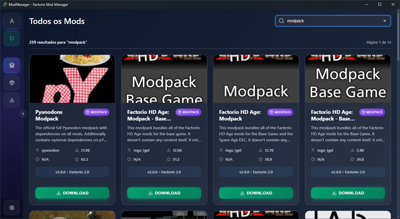 Catálogo de mods