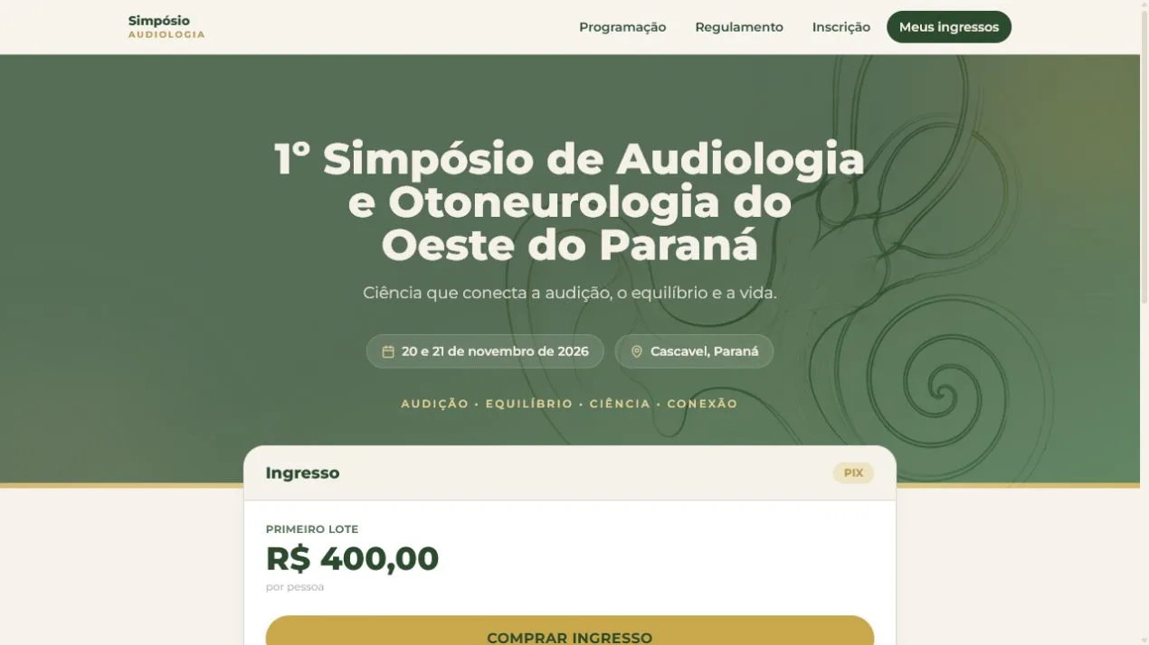 Página do simpósio